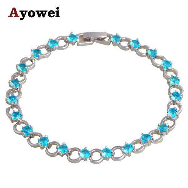 

charm bracelets wedding for ladies light blue zircon silver distinctive fashion jewelry tbs1096a, Golden;silver