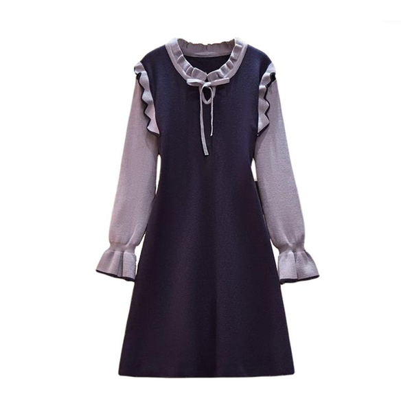 

knitted sweater korean style oversized party vintage women's winter dress for christmas clothes long-sleeve 2020 spring d05951, Black;gray