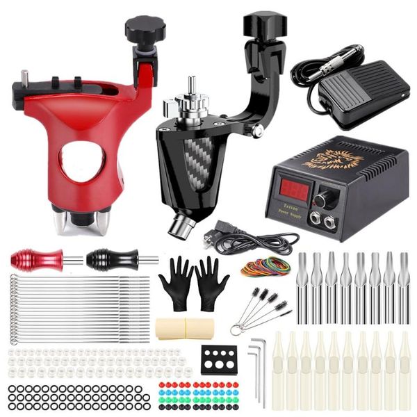 

solong motor tattoo machine set new dual-machine tattoo kit full set of tools material