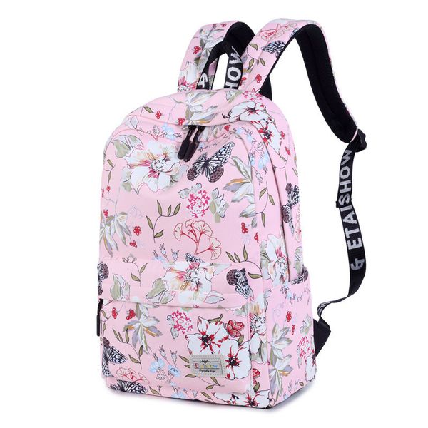 

designer-leisure floral printed school bags travel lapbackpack women backpacks for teenage girlfemale waterproof backpacks