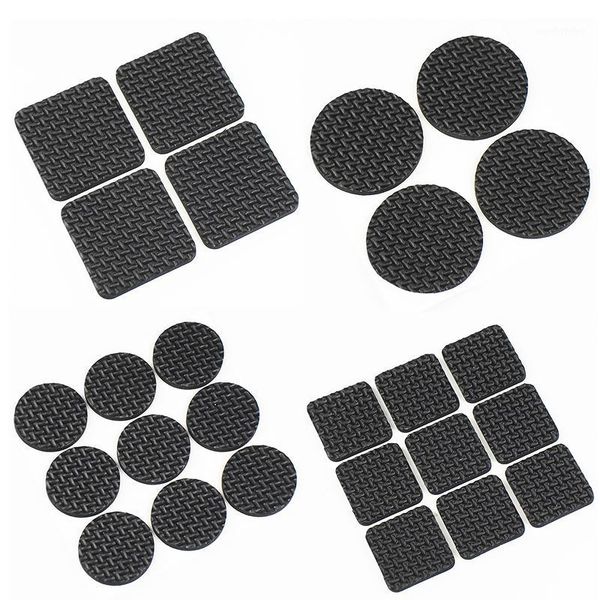 

9pcs/4pcs tables and chairs mats and ottomans black corner of the desk chair cushion anti abrasion floor mat door mat felt pad1