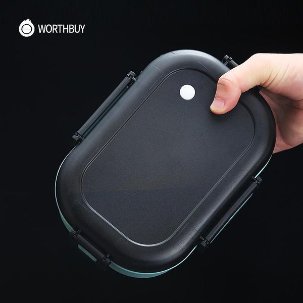 

достойные японские дети bento box 304 из нержавеющей стали ланч-коробка для детской школы box food box микроволновая утечка