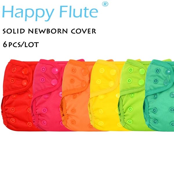 

happy flute newborn snap cloth diaper cover for nb baby,double gussets,waterproof and breathable 201209