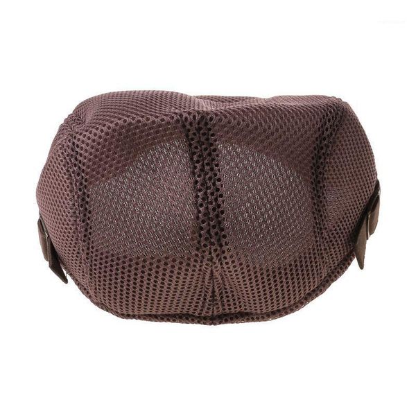 

mens breathable mesh summer duckbill hat newsboy beret ivy cap cabbie flat soft 62ke1, Blue;gray