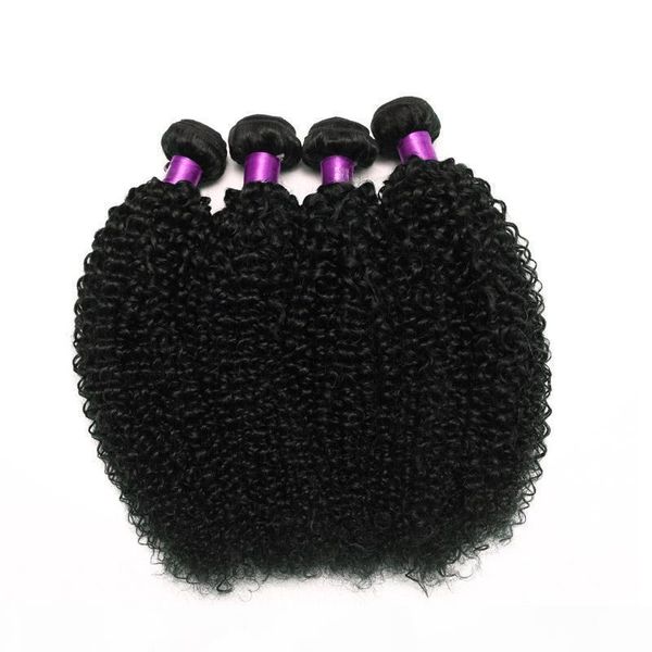 

brazilian kinky curly human hair 3pcs lot brazilian human hair weaves wavy kinky curly hair extensions 8a remy brazilina curly wefts, Black