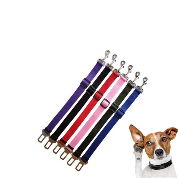 

pet dog cat car seat belt adjustable harness seatbelt lead leash for small medium dogs travel clip pet supplies 6 color