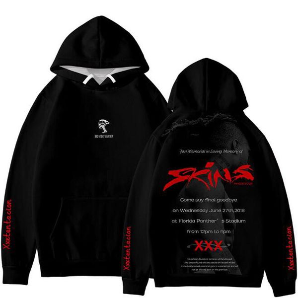 

raper xxxtentacion revenge 3d print oversized hoodie men casual pullover harajuku sweatshirt hip hop streetwear sudadera hombre, Black