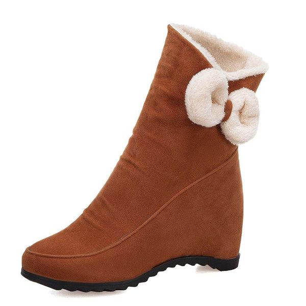

white ankle boots women's rubber shoes rain winter footwear round toe low 2021 large size high heel ladies basic short, Black