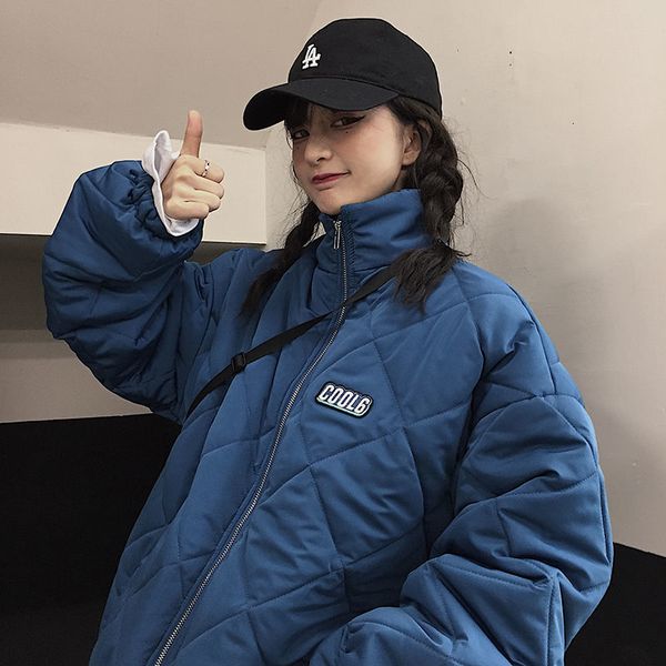 

2021 cotton man-quilted clothes autumn beautiful new street cotton-padded dress male youth hv3f, Black