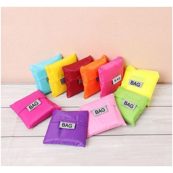 

eco friendly storage handbag foldable usable shopping bags polyester reusable portable grocery nylon large bag pu jllwqj lucky2005