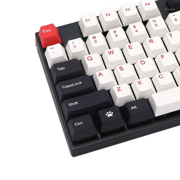 

keyboards keypro berger red ethermal dye sublimation fonts pbt 108/130 keycap cherry profile for mechanical mx switch keyboard1