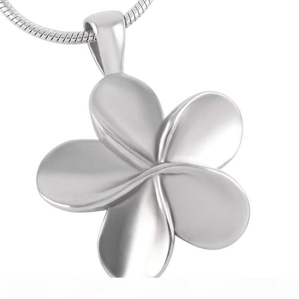 

five-petals flower cremation jewelry memorial ashes holder urn pendant necklace for women keepsake jewelry djx8026, Silver