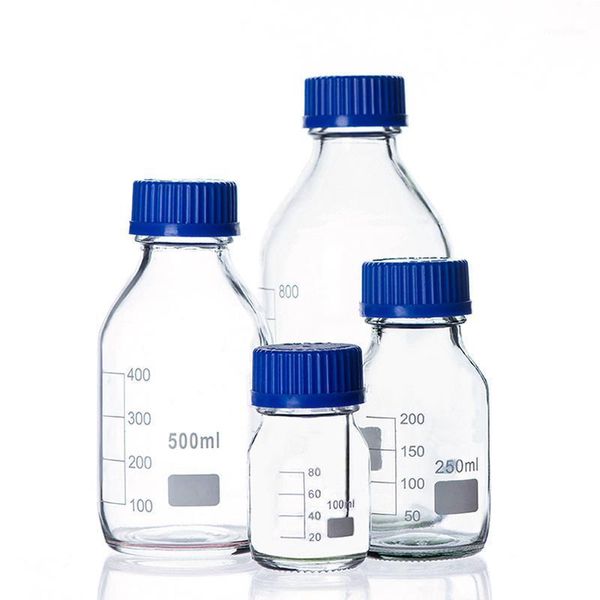

50ml-2000ml / screw cap blue screw cap glass reagent for laboratory utensils supplies laboratory glass reagent bottle1