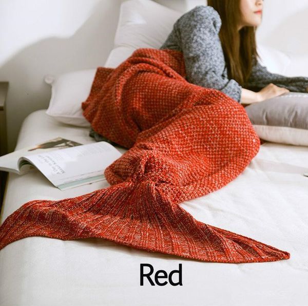 

quilt rug mermaid sofa knit blanket cocoon sleeping sack tail blankets dhl free