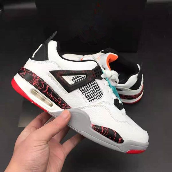 

new 4s basketball shoes 4 union what the black cement men women sneakers wide sport trainer