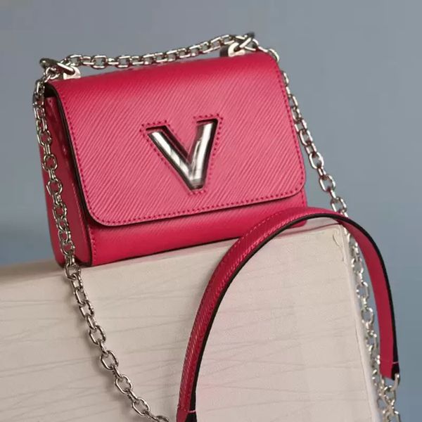 

mini handbag purse twist design crossbody bag wave pattern genuine leather fashion chain shoulder bags flap messneger pocket