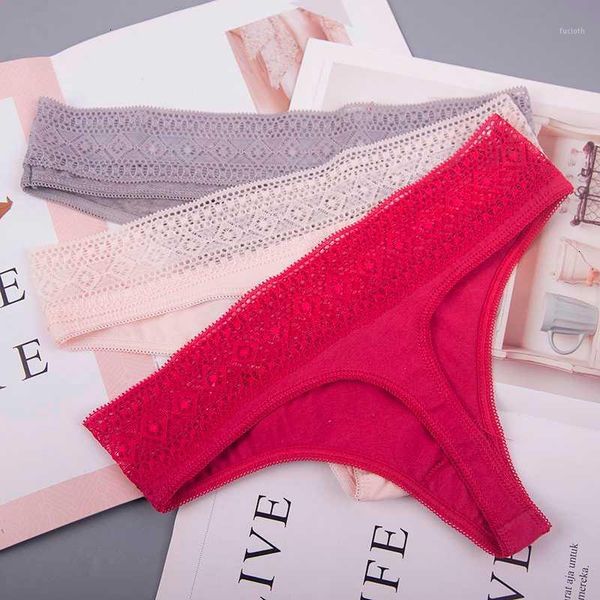 

big size xl-5xl women lace g-strings shorts briefs underwear ladies panties lingerie pants thong intimate wear 3pcs ac1471, Black;pink