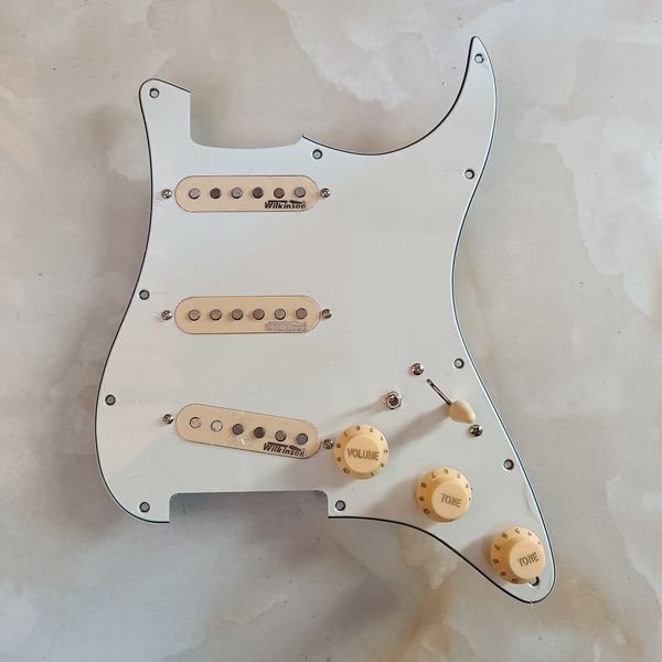 

sss prewired strat pickguard white wk single coil pickups multifunction 7 way switch for fd guitar