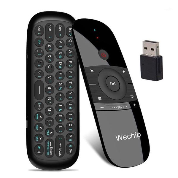 

2020 new w1 2.4g wireless keyboard air mouse smart remote control for android tv box pc dropshipping1