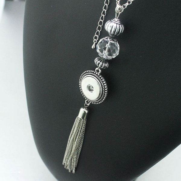 

pendant ginger snap tassel fashionk8cffashion women necklace vintage jewelry fit 18mm snaps chunk button charmdq4j
