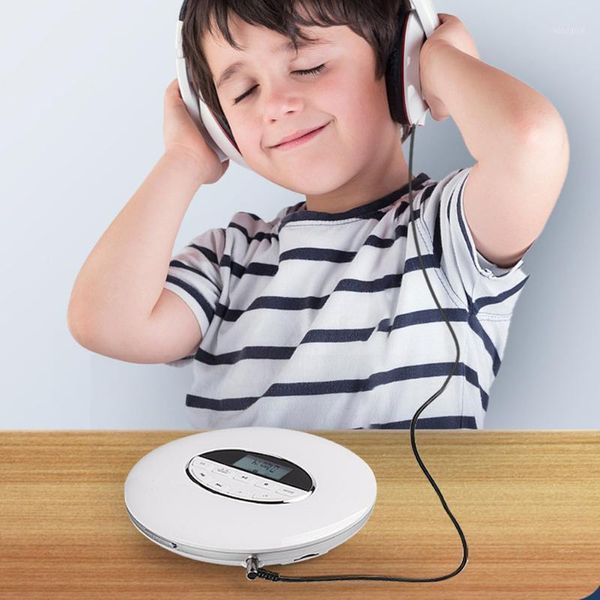 

battery powered portable cd player small round multifunctional usb aux with lcd display compact car music support tf card1