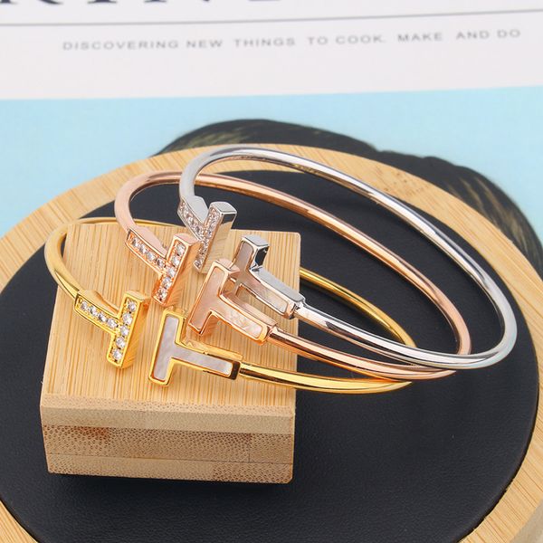 

2020 european and american fashion jewelry small fresh girl bracelet fashion micro zircon agate asymmetric opening bracelet charm bracelet, Black