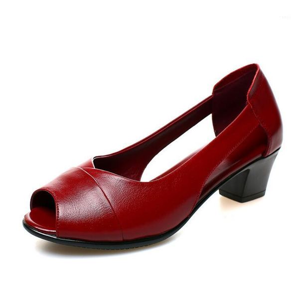

dress shoes genuine leather women summer peep-toe high heels sandals platform heel1, Black