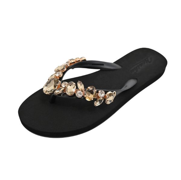 

slippers new summer cool korean women's fashions background sequins sequin sand and beach shoes 8rcz, Black
