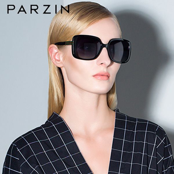 

parzin polarized sunglasses women vintage oversized sun glasses for female ladies shades black 9257