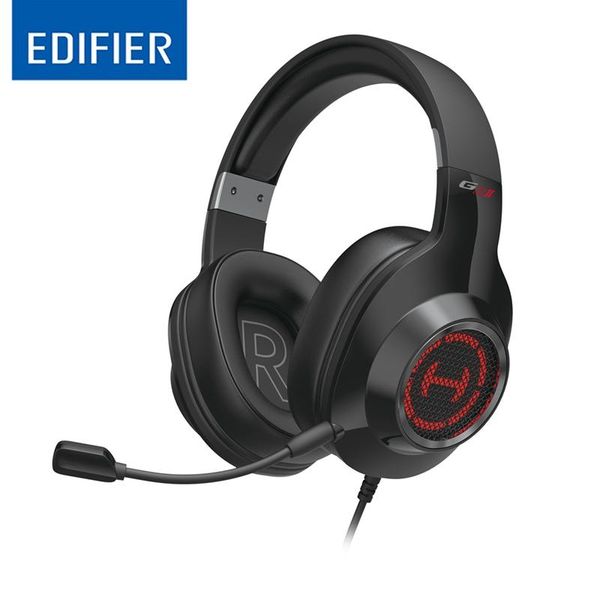 

edifier g2ii gaming headset virtual 7.1 surround sound для наушников rgb led light 50мм задающий блок с denoise микрофоном для pc gamer