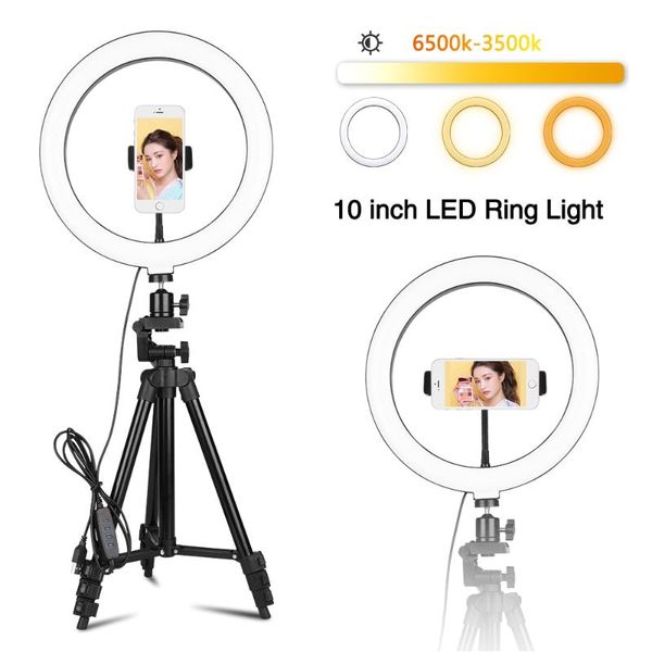 

youtube 10 дюймов usb интерфейс dimmable 26см светодиодный селфи кольцо свет телефон зажима для смартфона видео студия штативное кольцо