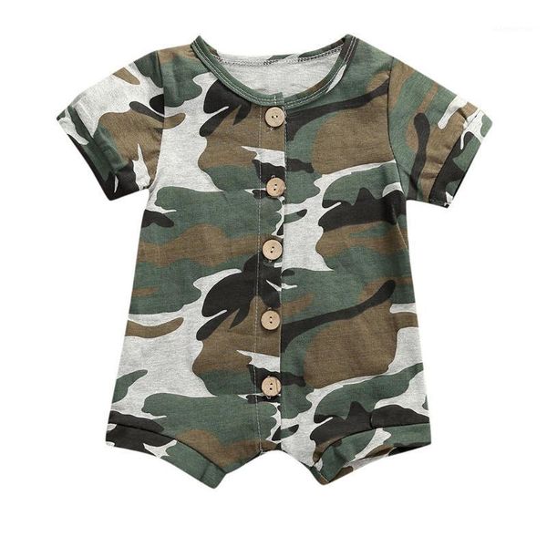 

3 colors baby boy clothes newborn infant rompers baby girls boys short sleeve stripe romper clothes camouflage jumpsuit1, Blue