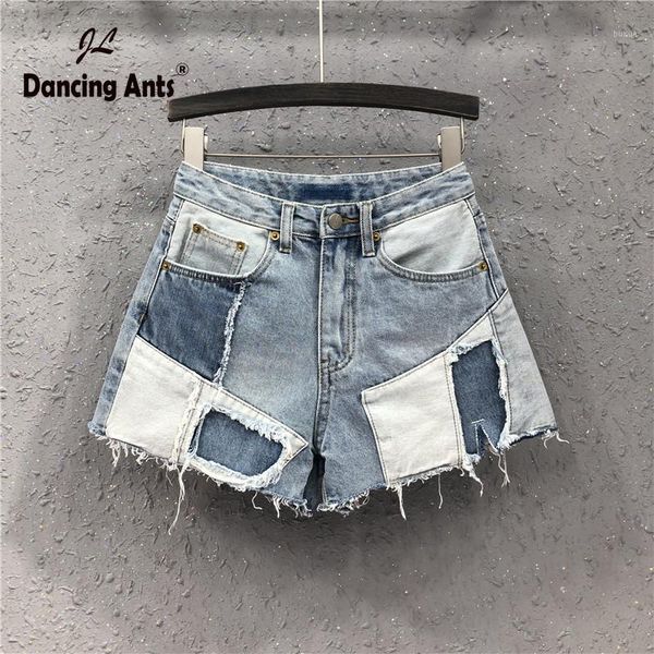

women's shorts woman booty loose wide-leg casual jeans korean streetwear patchwork slim female denim pants 2021 summer fashion1, White;black