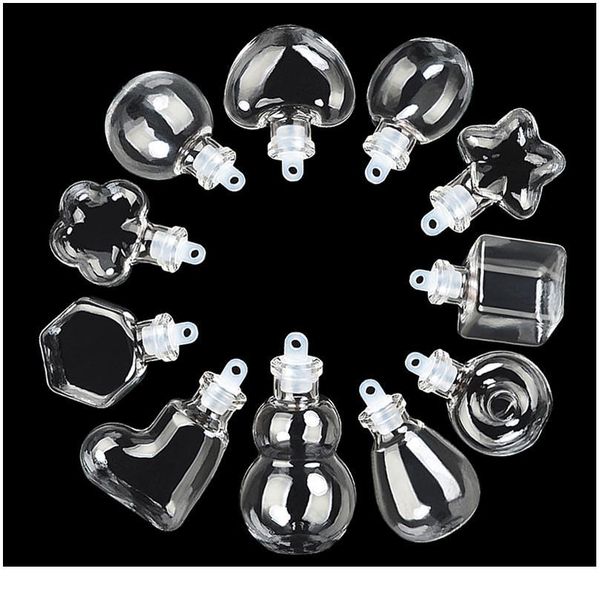 

mini glass bottles rubber plug small liquid bottles empty seal jars gifts eco-friendly food vials bottles 100pcs bbyhll