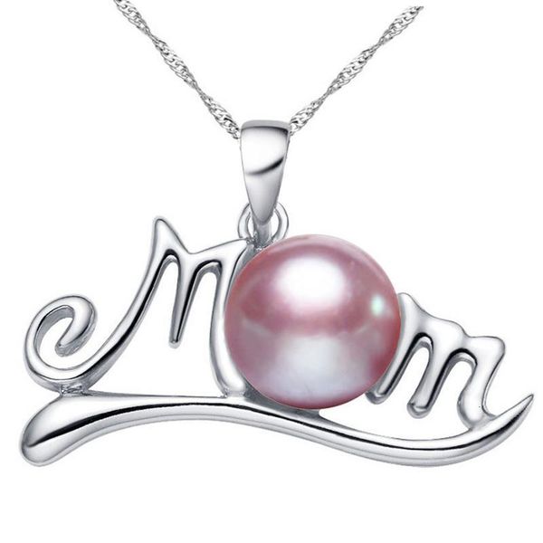 

fashion pearl pendant necklace silver mom necklaces jewelry mother birthday gift