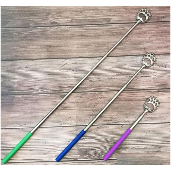 

durable stainless steel scratchers promot blood circulation bear claw type back scratcher extendable health supplie qylply ppshop01