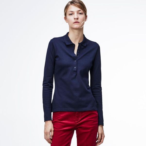 

women long sleeve crocodile summer new shirts cotton casual solid color lady t shirts women fashion, White