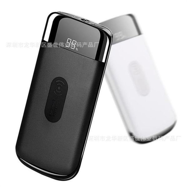 

charging digital display mobile 10000 ma qi intelligent three in one wirels power bank