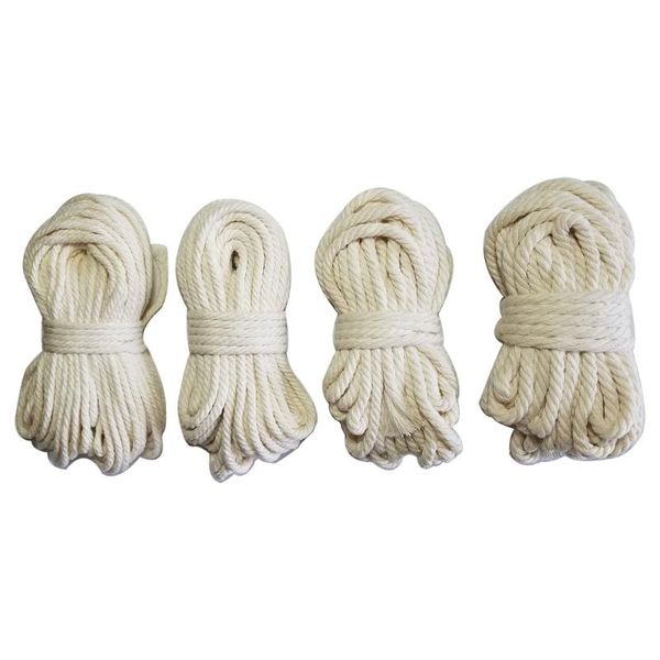 

yarn thicker 100% natural cotton rope 3mm-6mm twine macrame cords tag hang handmade accessory diy, Black;white