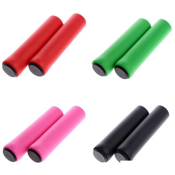 

2020 cycling bike bicycle gear grips mountain bike silicone handlebar soft ultralight grips anti-skid shock-absorbing bike part