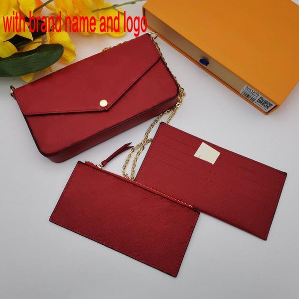 

sale pochette ladies patent leather messenger bag 3 piece set wallet messenger bag handbag presbyopia designer shoulder lady 6348 q+pce