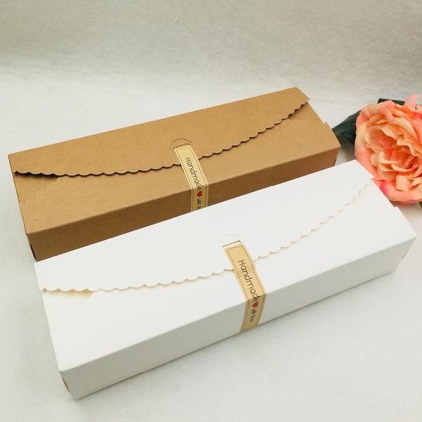 

30pcs/lot 23x7x4cm kraft paper boxes diy white /brown/black paper boxes packing gift box for cookies /candy /chocolates jlljcj