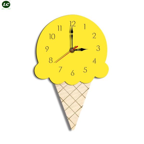 

wall clocks arravial home decor modern cartoon watch ice cream children's acrylic garden clock