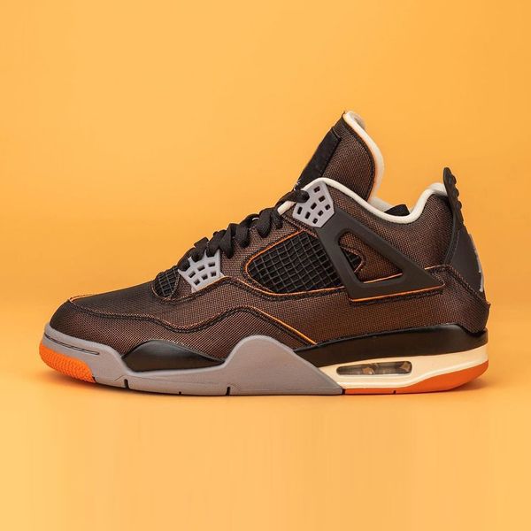 

new jumpman 4wmns starfish mens basketball shoes 4s sail black-starfish light smoke grey men women trainers sports sneakers 36-47 cw7183-100, White;red
