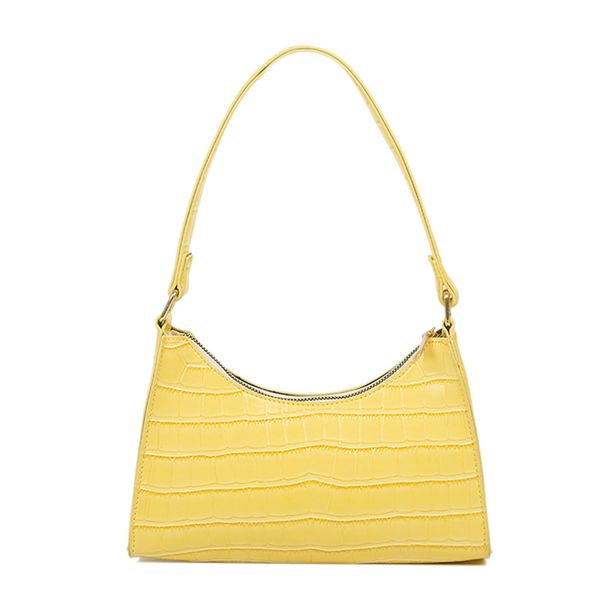 

hbp fashion exquisite shopping bag retro casual women totes shoulder bags female leather solid color chain handbag yellow