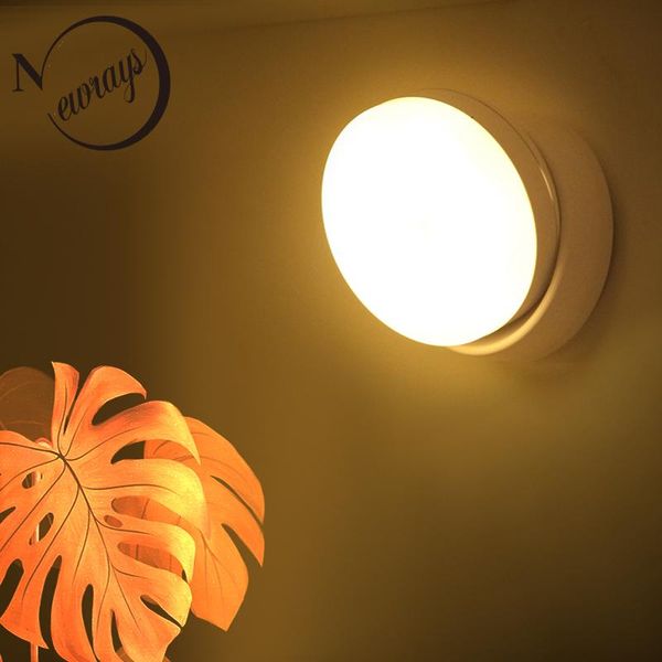 

mini sensor led usb rechargeable battery wall sconce rotatable / fixed wall lights living room corridor decoration night light