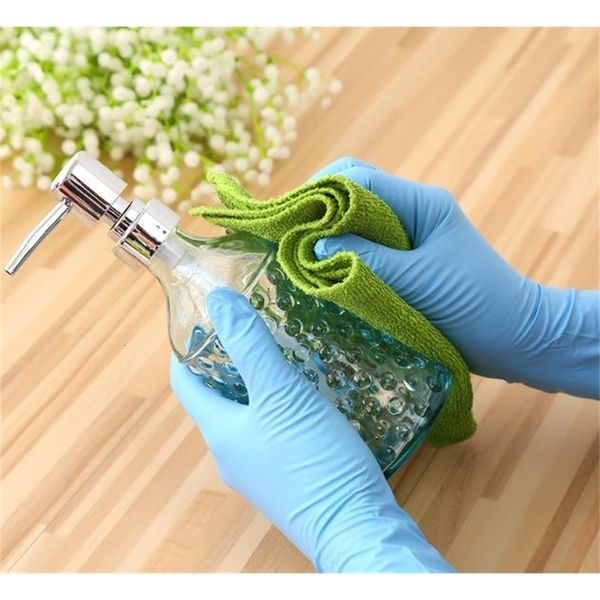 

shipping blue insulated protective powder nitrile disposable (non latex) pack of 100 pieces anti-acid gloves 002