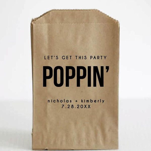 

Custom Wedding Favor Bags, Wedding Popcorn Bags, Favors, Popcorn Bags for Wedding, Favor