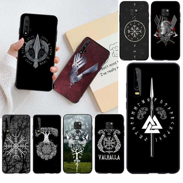 

rfcutewanan nordic viking vegvisir odin mobile phone shell, suitable for huawei p40, p30, p20 lite pro, mate 20 pro, p smart 2019 primesw