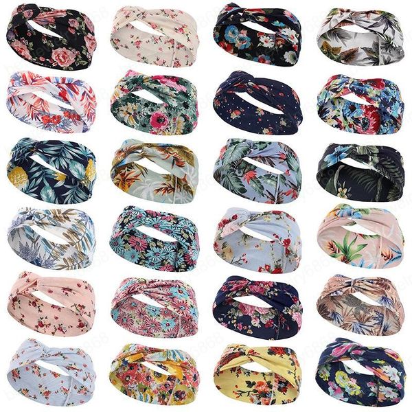 

boho headbands for women fashion floral headband criss cross hair wrap lady hair accessories elastic hair bands, Silver
